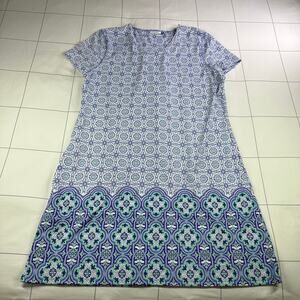 Cabana Life Blue and White Patterned Dress